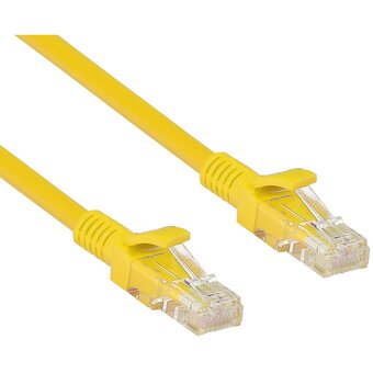  Патч-корд Exegate UTP-RJ45-RJ45-5e-1M-YL (EX258671RUS-10) 1 м, желтый, 10 шт. 