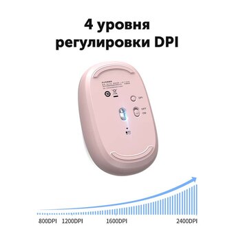  Мышь Ugreen MU105 (90686) 2.4G Portable Wireless Mouse Cherry Pink 