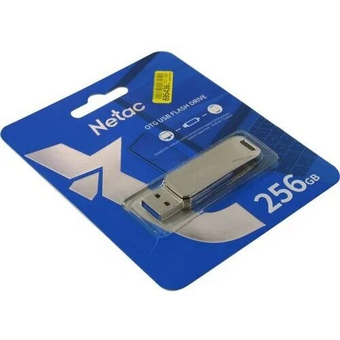  USB-флешка Netac U782C NT03U782C-256G-30PN 256Gb, USB3.0+TypeC, металлическая 