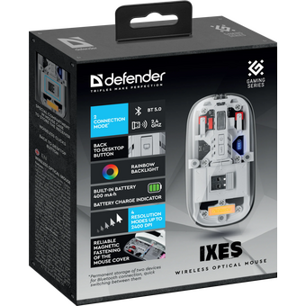  Мышка DEFENDER Ixes MM-999 2400DPI 52999 