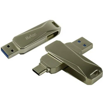  USB-флешка Netac U782C NT03U782C-256G-30PN 256Gb, USB3.0+TypeC, металлическая 