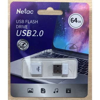  USB-флешка Netac U116 NT03U116N-008G-20WH 8Gb, USB2.0, миниатюрная пластиковая белая 