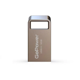  USB-флешка GoPower Mini (00-00027358) 32GB USB2.0 металл серебряный 