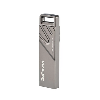  USB-флешка GoPower Titan (00-00025967) 64GB USB3.0 металл черный графит 