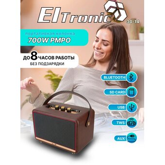  Портативная акустика ELTRONIC Monster 30-14 BOX700 TWS коричневый 