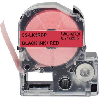 Картридж ленточный Cactus CS-LK5RBP черный для Epson LW400/LW700/LW600P/LW1000P/K400/Z700/Z900 
