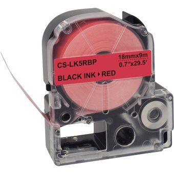  Картридж ленточный Cactus CS-LK5RBP черный для Epson LW400/LW700/LW600P/LW1000P/K400/Z700/Z900 
