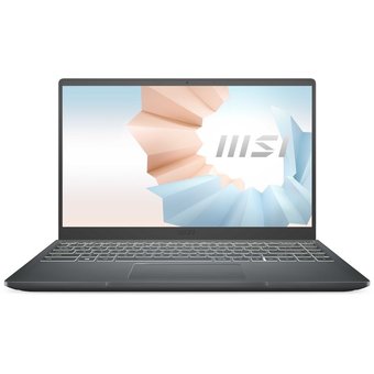  Ноутбук 9S7-14D334-863 MSI Modern 14 B11MOU-863RU Core i7 1195G7 8Gb SSD512Gb Intel Iris Xe graphics 14" IPS FHD Win11 dk.grey 