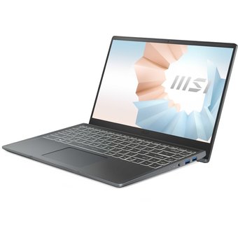  Ноутбук 9S7-14D334-863 MSI Modern 14 B11MOU-863RU Core i7 1195G7 8Gb SSD512Gb Intel Iris Xe graphics 14" IPS FHD Win11 dk.grey 