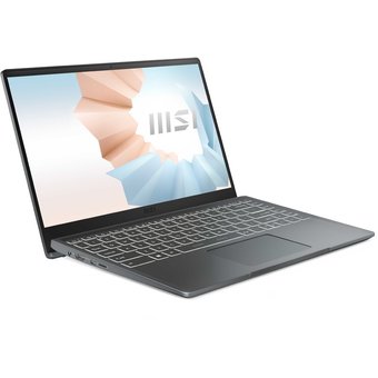  Ноутбук 9S7-14D334-863 MSI Modern 14 B11MOU-863RU Core i7 1195G7 8Gb SSD512Gb Intel Iris Xe graphics 14" IPS FHD Win11 dk.grey 