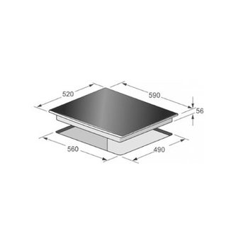  Варочная поверхность KUCHE GGH 640 IF Бежевая 