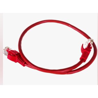 Патч-корд Exegate UTP-RJ45-RJ45-5e-0,5M-RD (EX258384RUS) 0.5 м, красный 