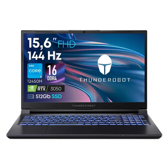  Ноутбук THUNDEROBOT Thunderbook 911S Core D (JT009K00FRU) 15.6"/i5-12450H/16 ГБ DDR4/512 ГБ SSD M.2/GeForce RTX 3050 4GB GDDR6/noOS/черный/2.1кг 