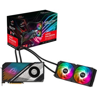  Видеокарта Asus AMD Radeon RX 6900XT ROG-STRIX-LC-RX6900XT-T16G-GAMING 16384Mb 256 GDDR6 Ret 