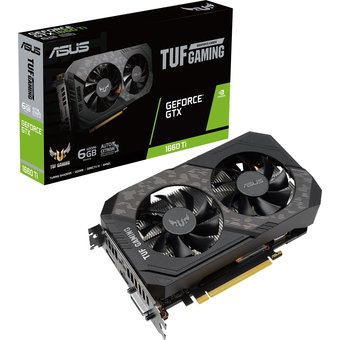  Видеокарта Asus GeForce GTX 1660TI TUF-GTX1660TI-6G-EVO-GAMING PCI-E 6144Mb 192 GDDR6 1770/12002 DVIx1/HDMIx2/DPx1/HDCP Ret 