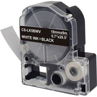  Картридж ленточный Cactus CS-LK5BWV черный для Epson LW400/LW700/LW600P/LW1000P/K400/Z700/Z900 