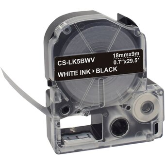  Картридж ленточный Cactus CS-LK5BWV черный для Epson LW400/LW700/LW600P/LW1000P/K400/Z700/Z900 