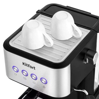  Кофеварка рожковая Kitfort КТ-7140 черный/нерж 
