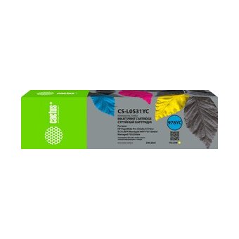  Картридж струйный Cactus CS-L0S31YC 976YC желтый 245мл для HP PageWide P55250dw/ P57750dw MFP Managed 