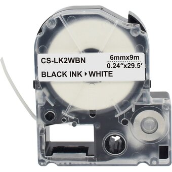  Картридж ленточный Cactus CS-LK2WBN черный для Epson LW300/LW400/LW700/LW600P/LW1000P/K400/Z700/Z900 