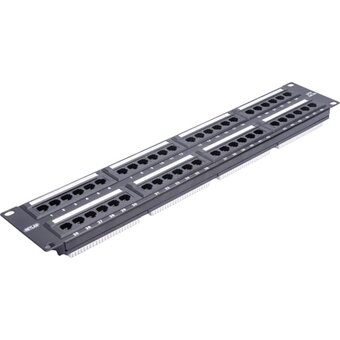  Патч-панель NETLAN EC-URP-48-UD2 в шкаф черный 