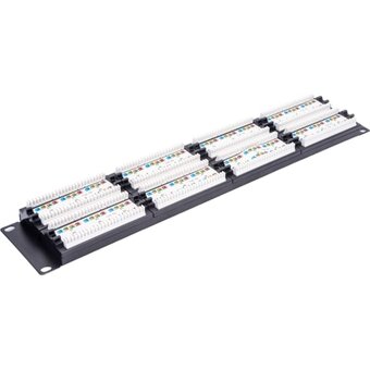  Патч-панель NETLAN EC-URP-48-UD2 в шкаф черный 