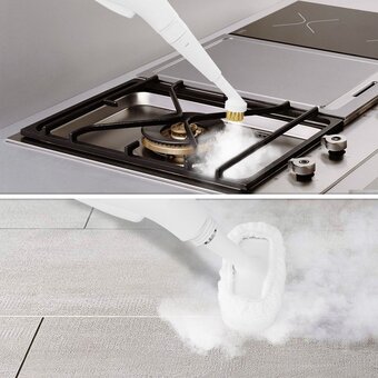  Пароочиститель ручной Kitfort КТ-9109-3 белый/бирюзовый 