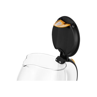  Чайник электрический Kitfort КТ-6199 2л. черный/белый (корпус пластик/стекло) 