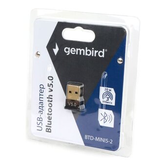  Адаптер Gembird BTD-MINI5-2 Bluetooth ультратонкий корпус v.5.0 10м USB 