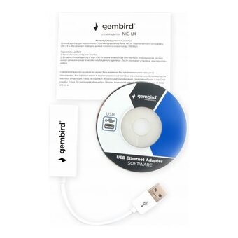  Сетевой адаптер Gembird NIC-U4 Ethernet USB 2.0 -Fast Ethernet adapter (272740) 