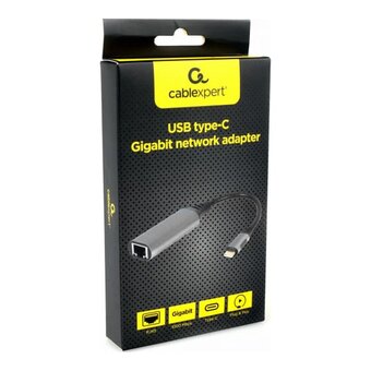  Адаптер интерфейсов Cablexpert A-USB3C-LAN-01 USB-C вилка в Гигабитную сеть Ethernet RJ-45 