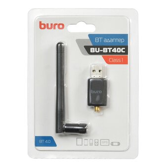  Адаптер Buro BU-BT40С Bluetooth 4.0+EDR USB class 1 100м черный 
