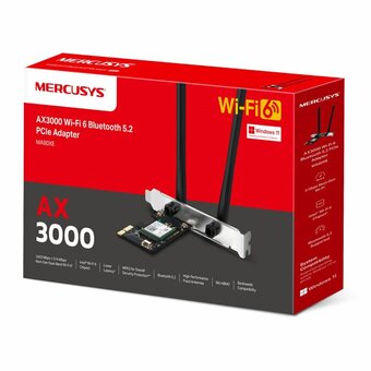  Сетевой адаптер Mercusys MA80XE двухдиапазонный PCI Express, Bluetooth и Wi-Fi 6 AX3000 