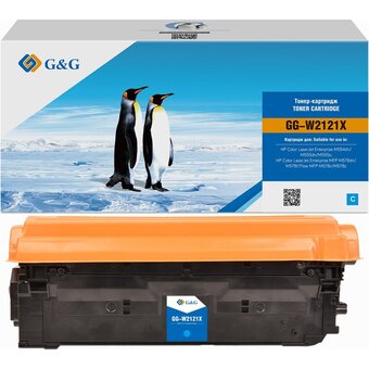  Картридж лазерный G&G 212X GG-W2121X голубой 10000стр для HP Color LJ M554/M555/578 Enterprise 