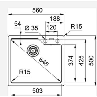 Мойка Franke UBG 610-56 (114.0595.378) оникс 