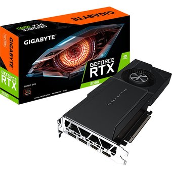 Видеокарта Gigabyte GeForce RTX 3090 TURBO GV-N3090TURBO-24GD 24G , GDDR6X 24GB, 384bit, DisplayPort 1.4a, HDMI 2.1 RTL 
