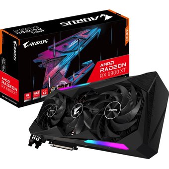  Видеокарта Gigabyte AORUS Radeon RX 6900 XT MASTER GV-R69XTAORUS M-16GD 2.0 16GB GDDR6 256bit 2xHDMI 2xDP 