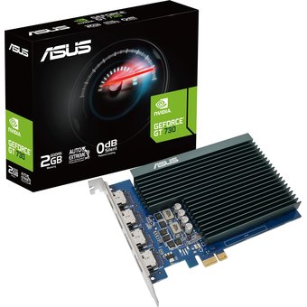  Видеокарта Asus GeForce GT 730 GT730-4H-SL-2GD5 PCI-E 2Gb GDDR5 902/5010 HDMIx4 HDCP Ret 