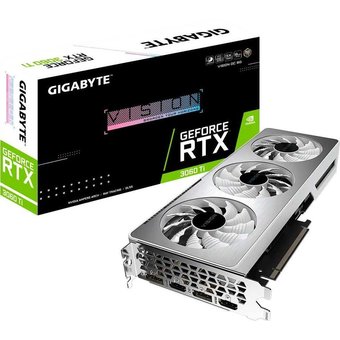  Видеокарта Gigabyte GeForce RTX 3060Ti GV-N306TVISION OC-8GD 2.0 LHR PCI-E 4.0 8192Mb 256 GDDR6 1755/14000/HDMIx2/DPx2/HDCP Ret 