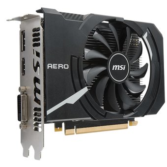 Видеокарта MSI GeForce GTX 1050TI AERO ITX 4G OC PCI-E 4096Mb 128bit GDDR5 1341/7008 DVIx1/HDMIx1/DPx1/HDCP Ret 