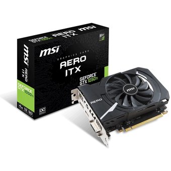  Видеокарта MSI GeForce GTX 1050TI AERO ITX 4G OC PCI-E 4096Mb 128bit GDDR5 1341/7008 DVIx1/HDMIx1/DPx1/HDCP Ret 