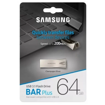  USB-флешка Samsung BAR silver (MUF-64BE3/CN) 64GB 3.1 