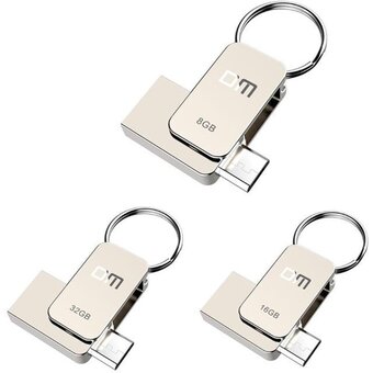  USB-флешка DM PD020(USB2.0) 8Gb) (OTG USB2.0+microUSB) 