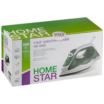  Утюг HOMESTAR HS-4008 бело-зеленый (105375) 