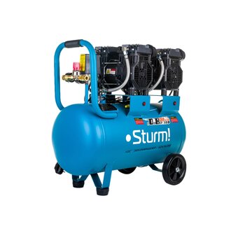  Компрессор поршневой Sturm! AC93450OL безмасляный 480л/мин 50л 3000Вт голубой/черный 