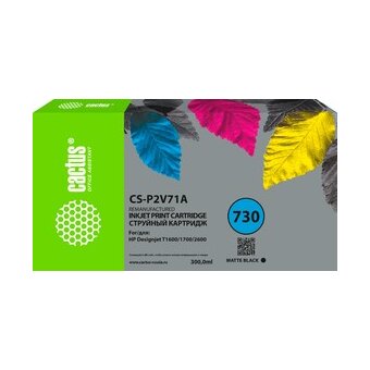 Картридж струйный Cactus CS-P2V71A №730 черный матовый 300мл для HP Designjet T1600/1700/2600 