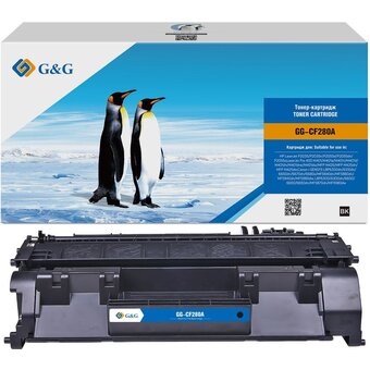  Картридж лазерный G&G GG-CF280A черный 2700стр для HP LJ P2035/P2055d/Pro 400 M401/MFP M425 Canon 