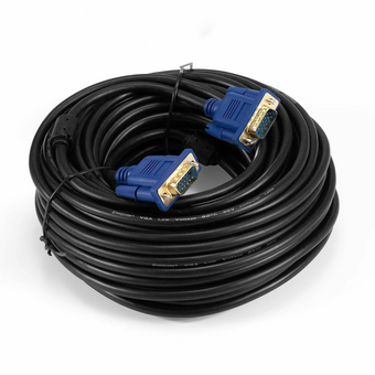  Кабель ExeGate EX294727RUS VGA Pro EX-CC-PVGA-15M15M-20.0 (15M/15M, 20м, 2 фильтра, позолоченные контакты, экран) 