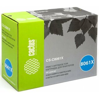  Картридж лазерный Cactus CS-C8061X C8061X черный 10000стр для HP LJ 4100/4000/4050 
