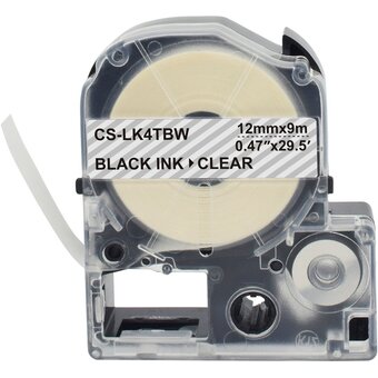  Картридж ленточный Cactus CS-LK4TBW черный для Epson LW300/LW400/LW700/LW600P/LW1000P/K400/Z700/Z900 